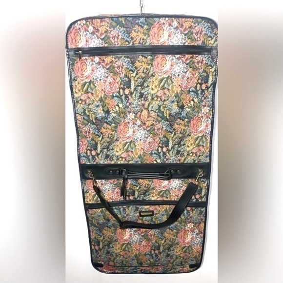 Verdi Vintage 90s Floral Tapestry Luggage matching set of 4 suit case vacation - Picture 10 of 15